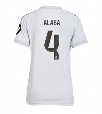 Real Madrid David Alaba #4 Hjemmebanetrøje Dame 2025-26 Kortærmet